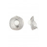 Zinaida - Boucle d'oreille clip Acier Blanche