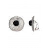 Zinaida - Boucle d'oreille clip Acier Noire