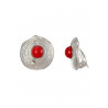 Zinaida - Boucle d'oreille clip Acier Rouge