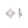 Zina - Boucle d'oreille clip Acier Blanche