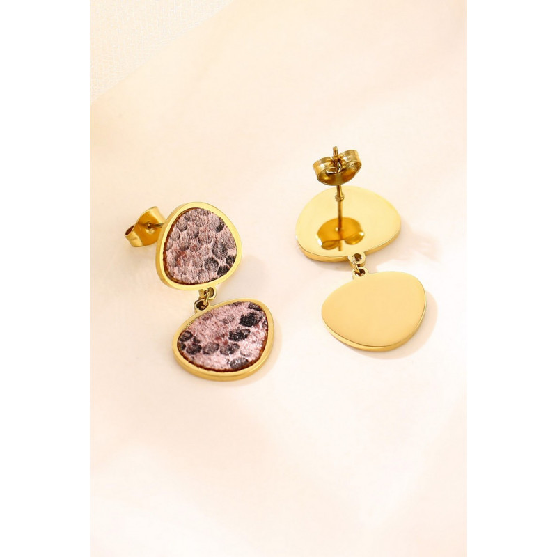 Yachme - Boucle d'oreille tige Acier Rose