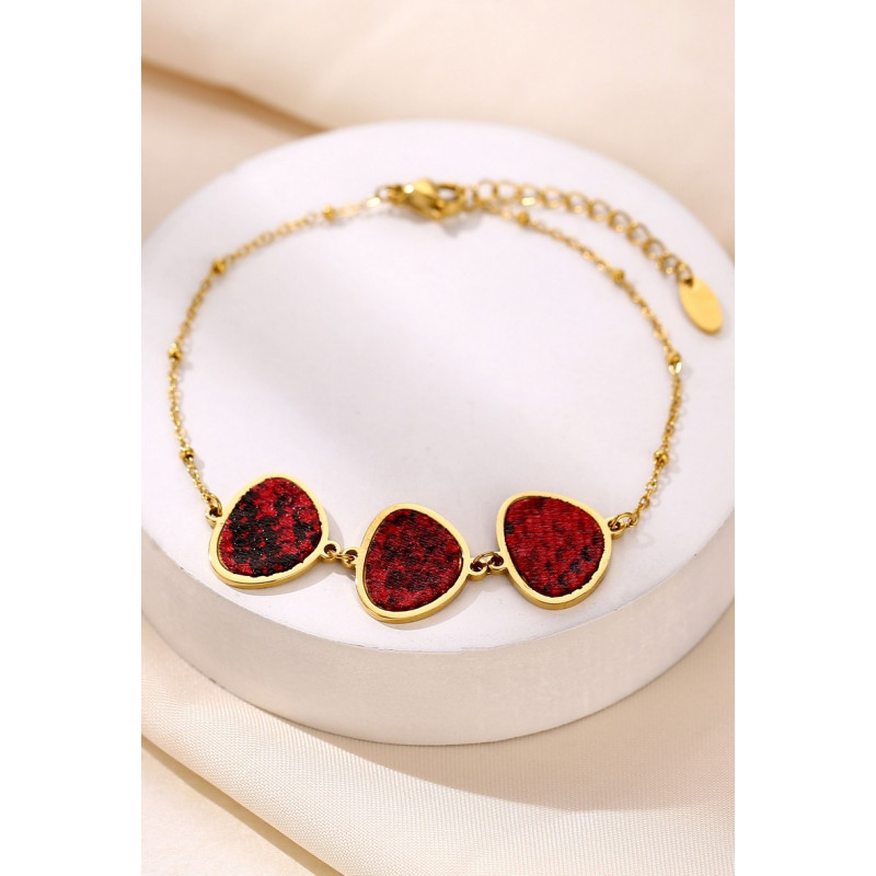 Yachme - Bracelet Acier Rouge