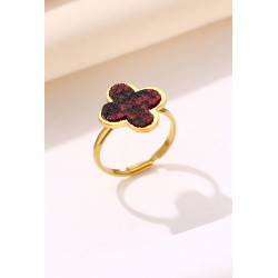 Yakout - Bague Acier Rouge