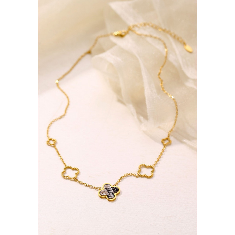 Yakout - Collier Acier Blanc