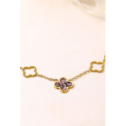 Yakout - Collier Acier Rose