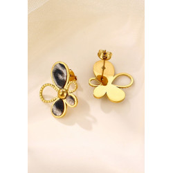 Yosra - Boucle d'oreille tige Acier Blanche