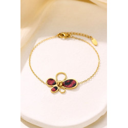 Yosra - Bracelet Acier Rouge