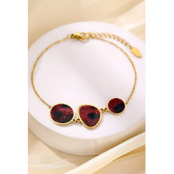 Yassira - Bracelet Acier Rouge