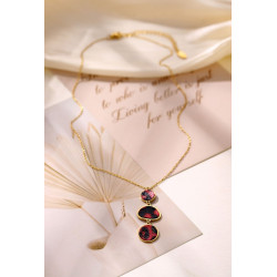 Yassira - Collier Acier Rouge