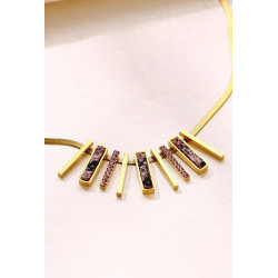 Yawaqit - Collier Acier Rose