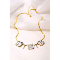 Yassera - Collier Acier Blanc