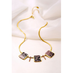 Yassera - Collier Acier Rose