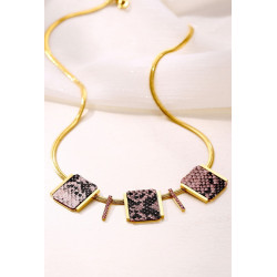 Yassera - Collier Acier Rose