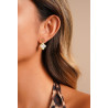 Yakout - Boucle d'oreille tige Acier Marron
