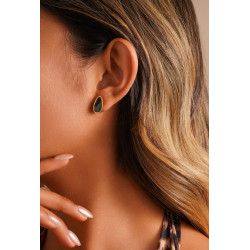 Yousra - Boucle d'oreille tige Acier Blanche