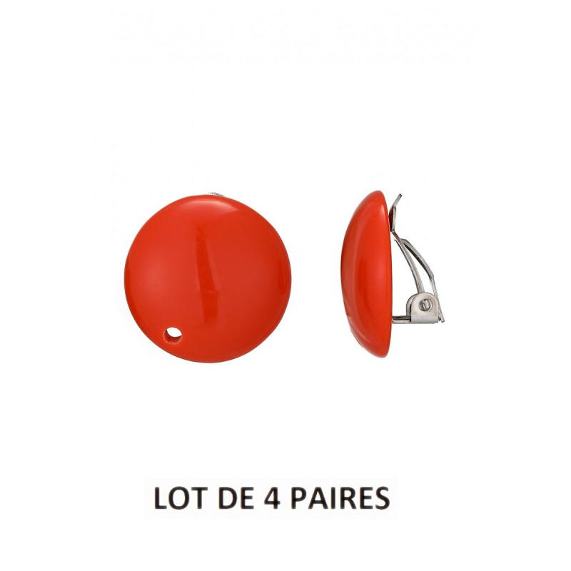 Tête de clip en Acier et résine Orange