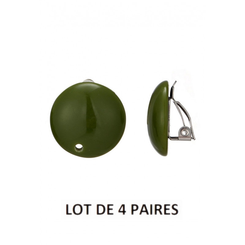 Tête de clip en Acier et résine Kaki