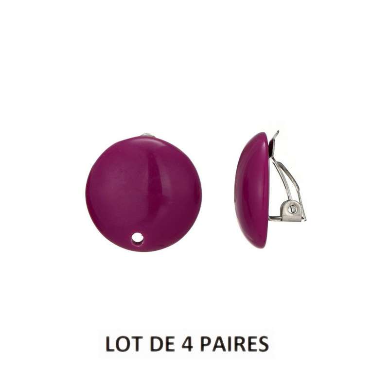 Tête de clip en Acier et résine Violette