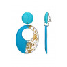 Fanchon - Boucle d'oreille clip Bleue ciel