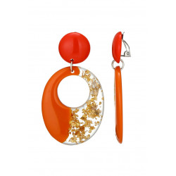 Fanchon - Boucle d'oreille clip Orange
