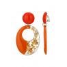 Fanchon - Boucle d'oreille clip Orange