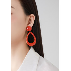 Fernanda - Boucle d'oreille clip Acier Orange