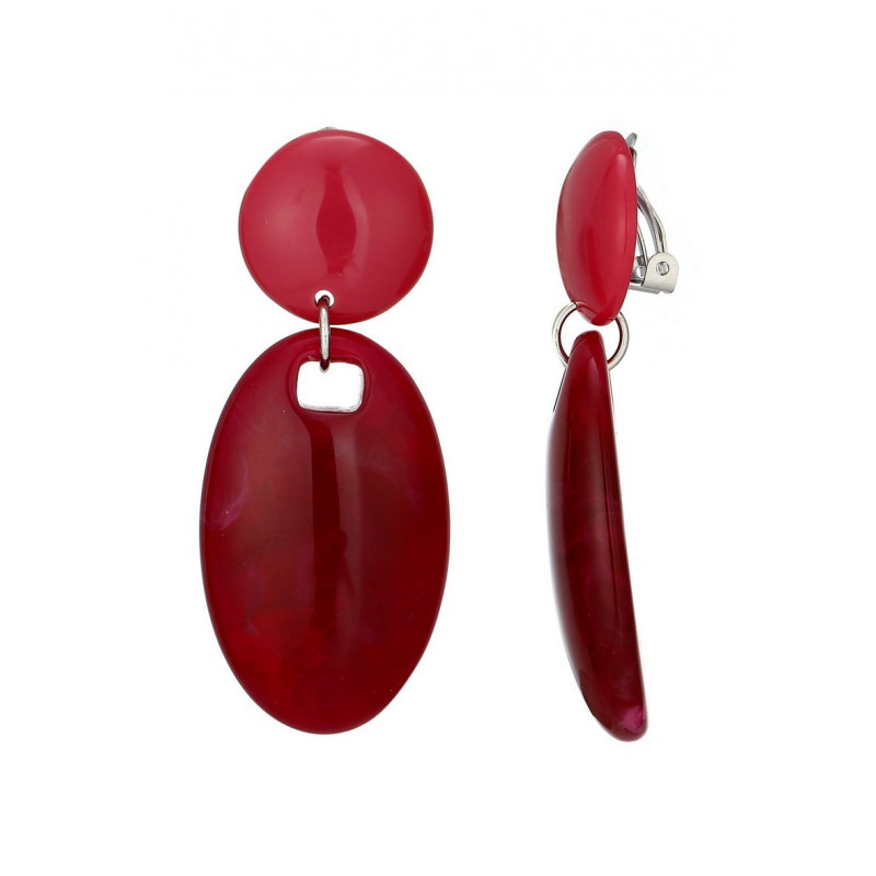 Efrae - Boucle d'oreille clip Acier Violette