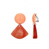 Emilienne - Boucle d'oreille clip Acier Orange