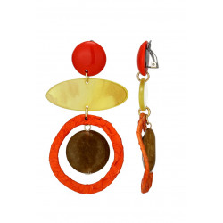 Fernando - Boucle d'oreille clip Orange