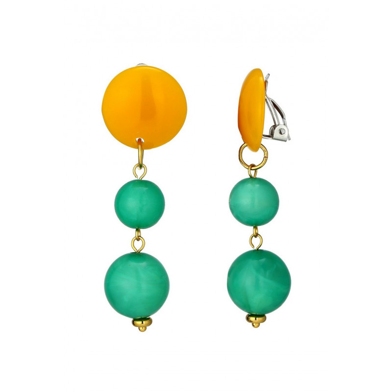 Ursila - Boucle d'oreille clip Acier Bicolore