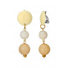 Ursila - Boucle d'oreille clip Acier Beige