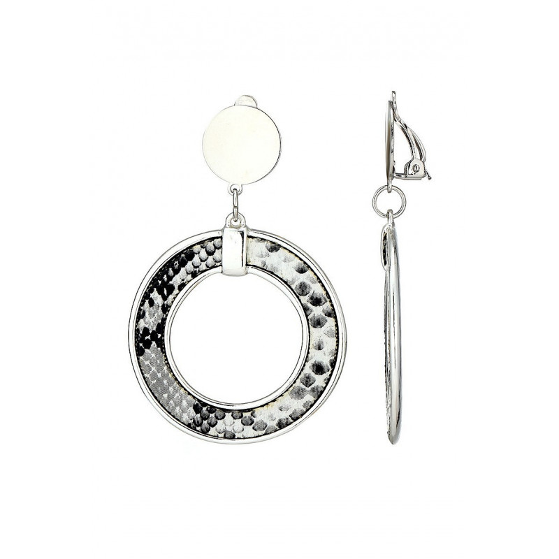 Kazue - Boucle d'oreille clip Argentée