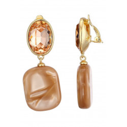 Nuo - Boucle d'oreille clip Beige