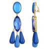 Nunzia - Boucle d'oreille clip Bleue