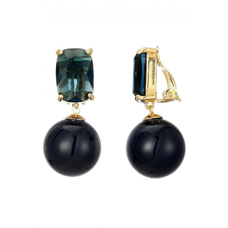 Nomiki - Boucle d'oreille clip Bleue marine