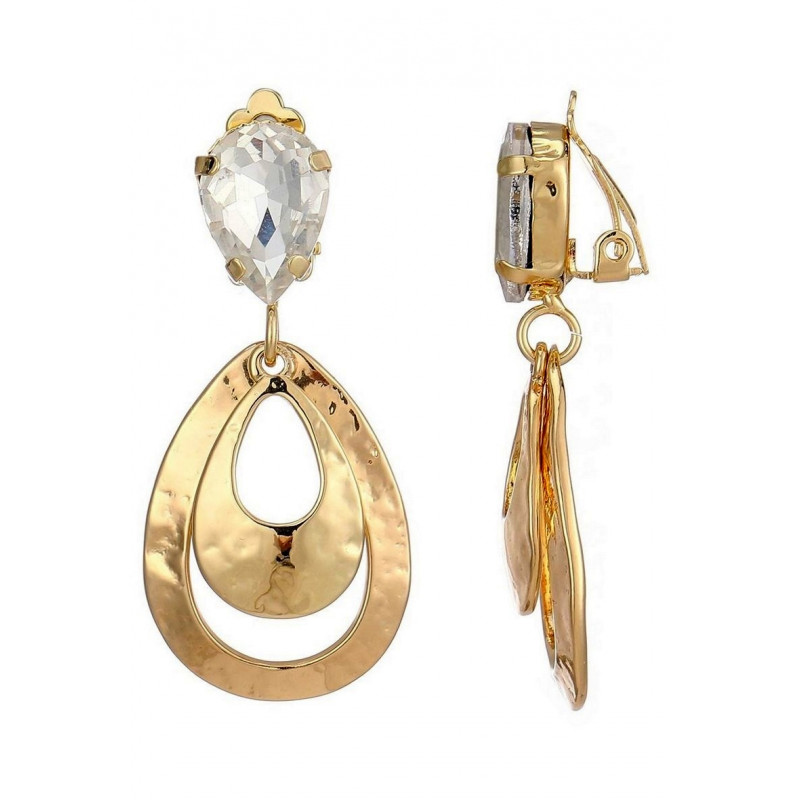 Nimue - Boucle d'oreille clip Blanche