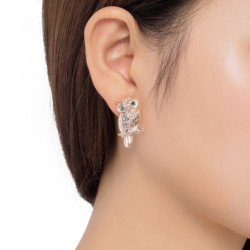 Rachel - Boucles d'oreilles tige rose 2