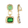 Nontle - Boucle d'oreille clip Verte