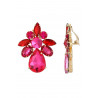 Xanthippe - Boucle d'oreille clip Fuchsia