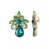 Xanthippe - Boucle d'oreille clip Verte
