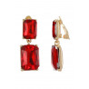 Xiule - Boucle d'oreille clip Rouge