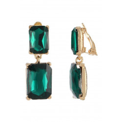 Xiule - Boucle d'oreille clip Verte