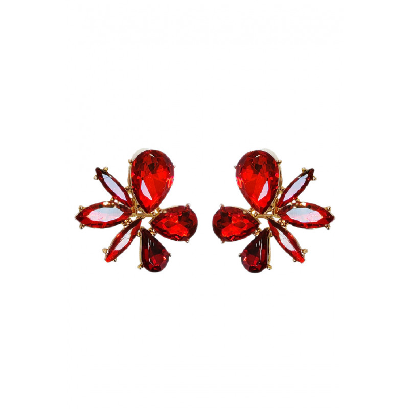 Xiuli - Boucle d'oreille clip Rouge