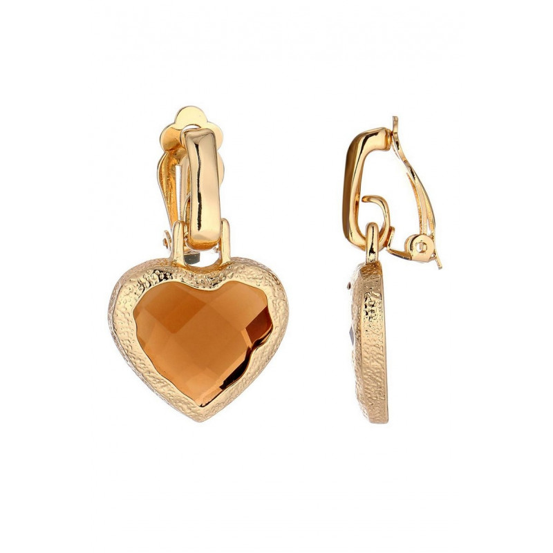 Nilofer - Boucle d'oreille clip Marron