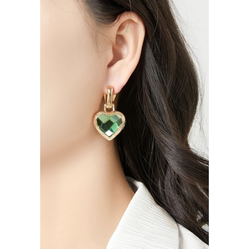 Nilofer - Boucle d'oreille clip Verte