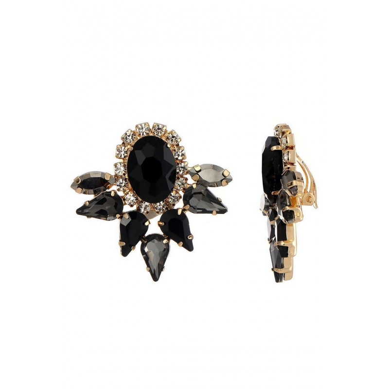 Xochilt - Boucle d'oreille clip Noire