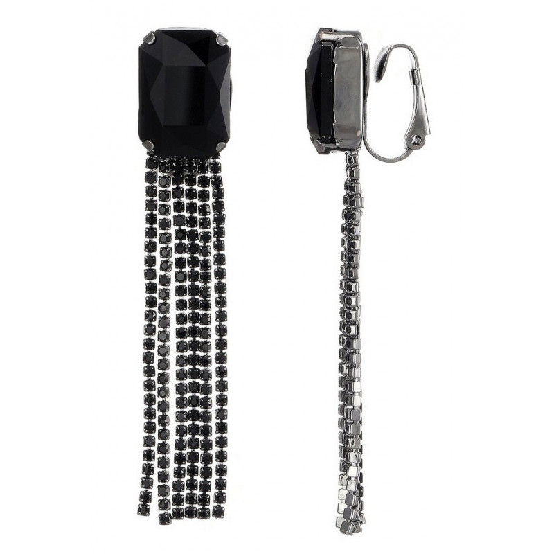 Xalbadora - Boucle d'oreille clip Noire