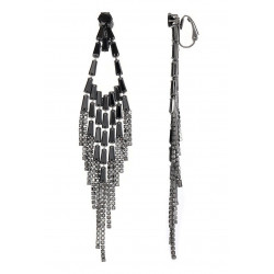 Xavia - Boucle d'oreille clip Noire