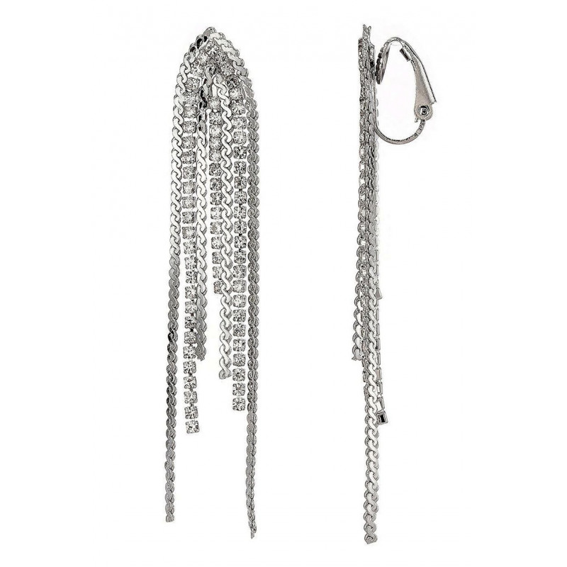 Xianqian - Boucle d'oreille clip Argentée