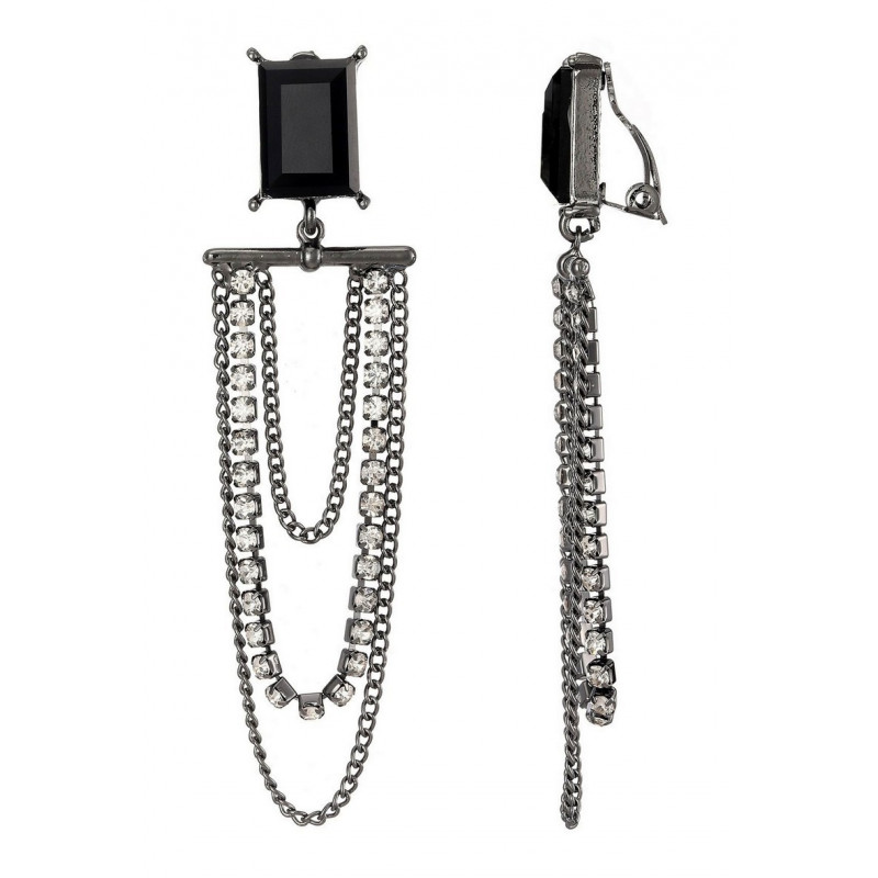 Xiu - Boucle d'oreille clip Noire